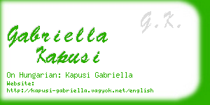 gabriella kapusi business card